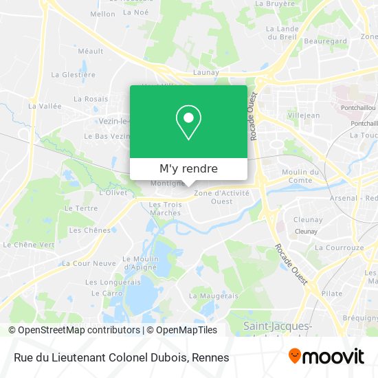 Rue du Lieutenant Colonel Dubois plan