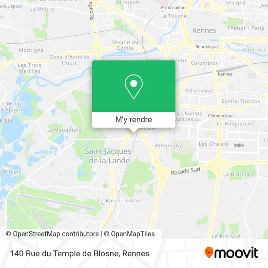 140 Rue du Temple de Blosne plan