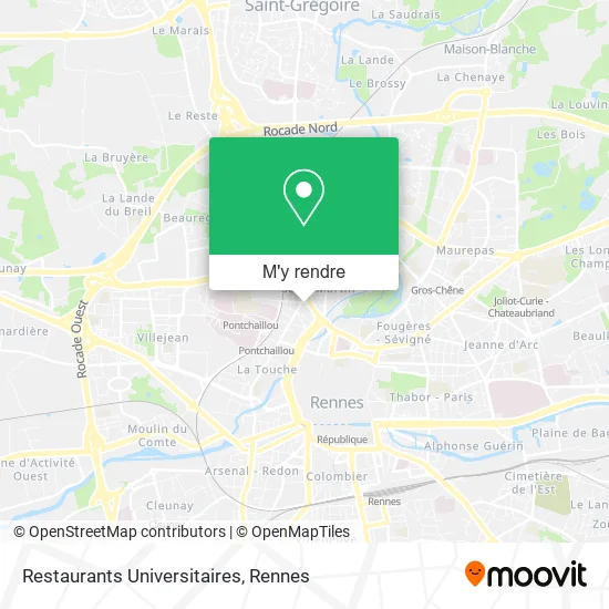 Restaurants Universitaires plan