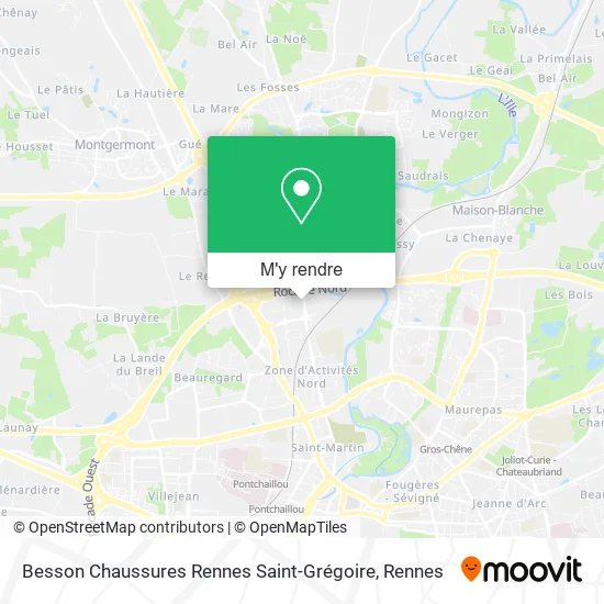 Besson Chaussures Rennes Saint-Grégoire plan