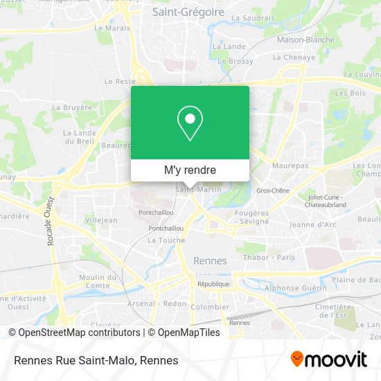 Rennes Rue Saint-Malo plan