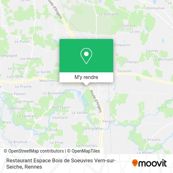 Restaurant Espace Bois de Soeuvres Vern-sur-Seiche plan