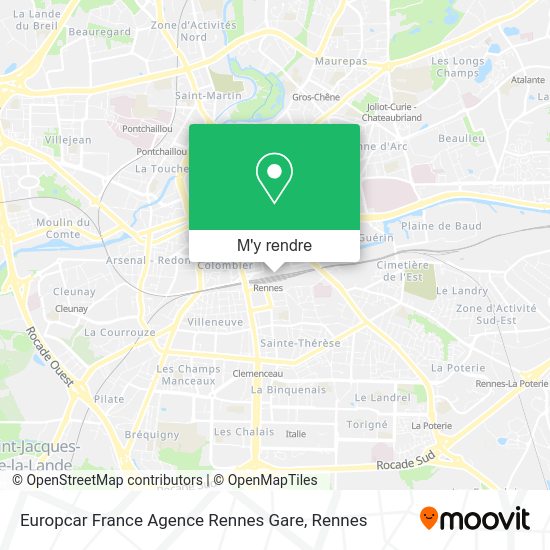Europcar France Agence Rennes Gare plan