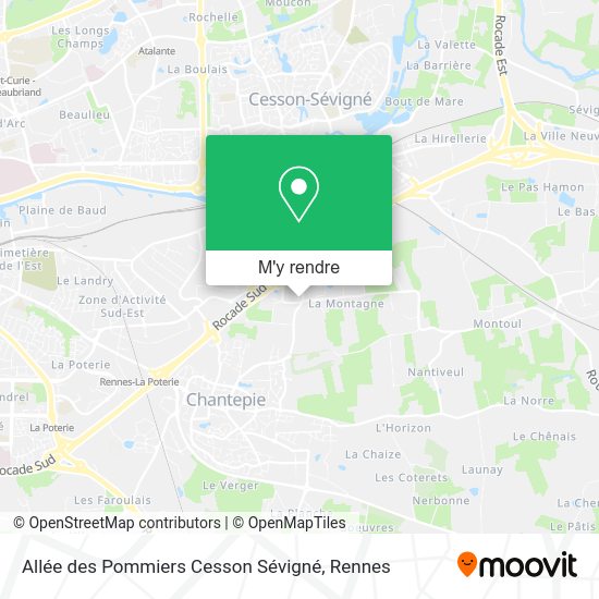 Allée des Pommiers Cesson Sévigné plan