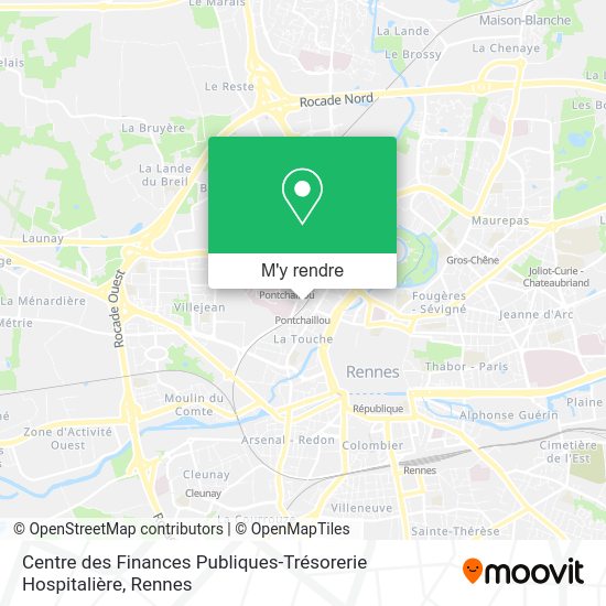 Centre des Finances Publiques-Trésorerie Hospitalière plan