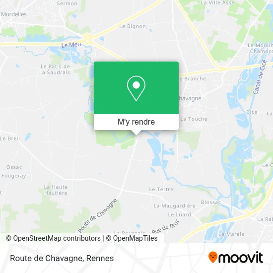 Route de Chavagne plan