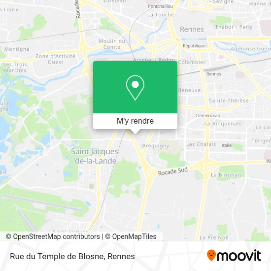 Rue du Temple de Blosne plan