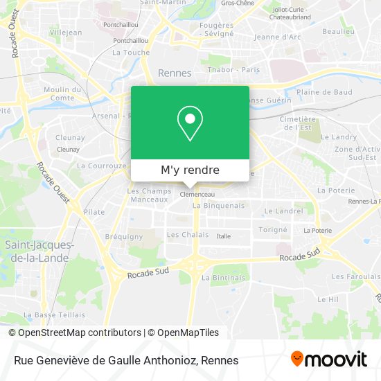 Rue Geneviève de Gaulle Anthonioz plan