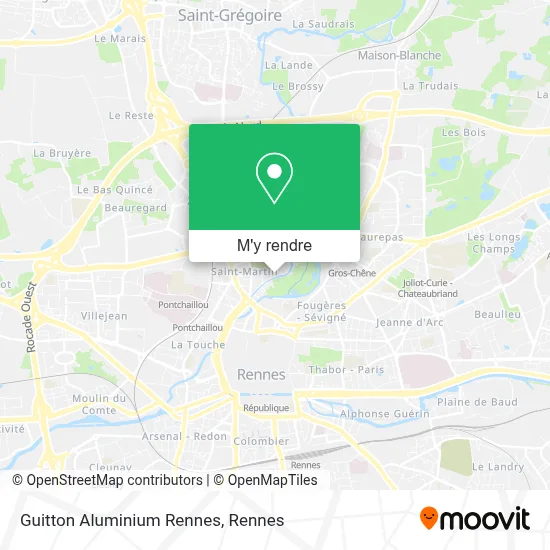 Guitton Aluminium Rennes plan