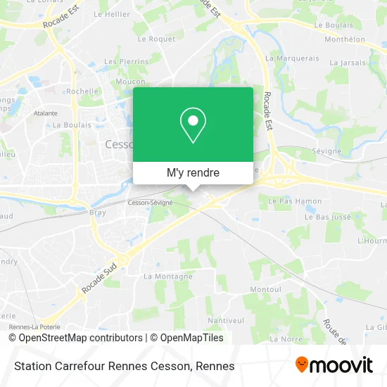 Station Carrefour Rennes Cesson plan