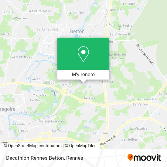 Decathlon Rennes Betton plan