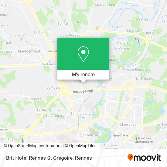 Brit Hotel Rennes St Gregoire plan