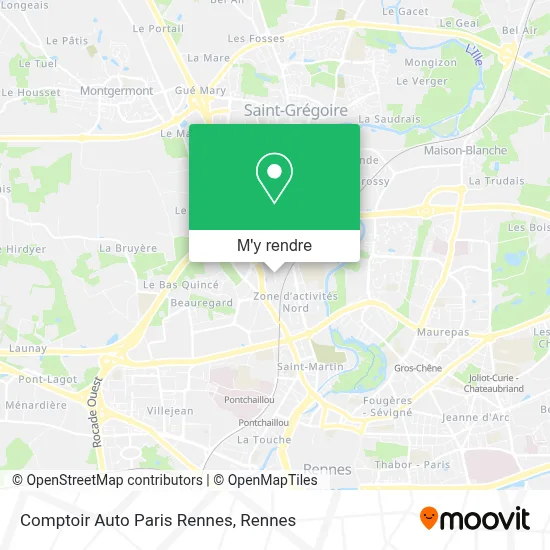 Comptoir Auto Paris Rennes plan