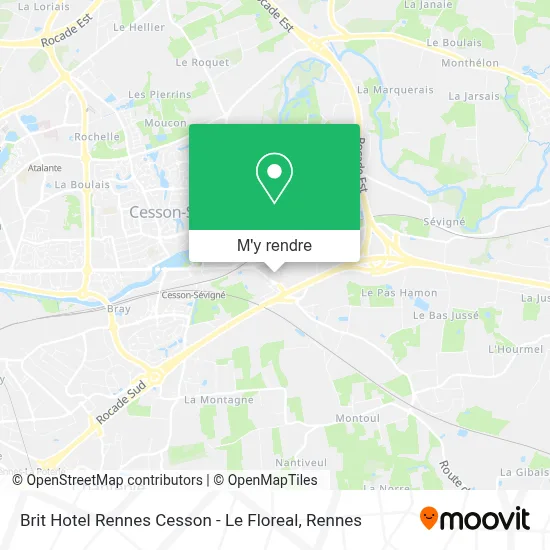 Brit Hotel Rennes Cesson - Le Floreal plan