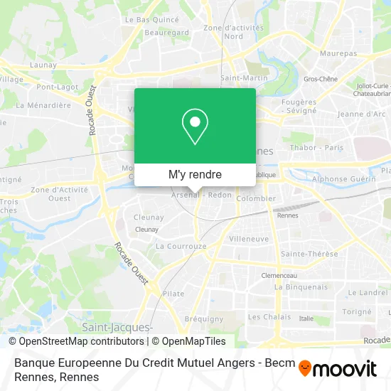Banque Europeenne Du Credit Mutuel Angers - Becm Rennes plan