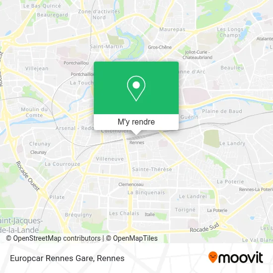 Europcar Rennes Gare plan
