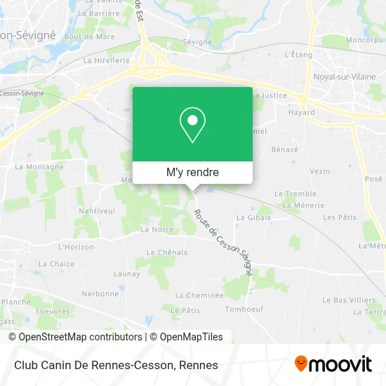 Club Canin De Rennes-Cesson plan