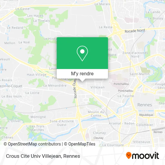 Crous Cite Univ Villejean plan