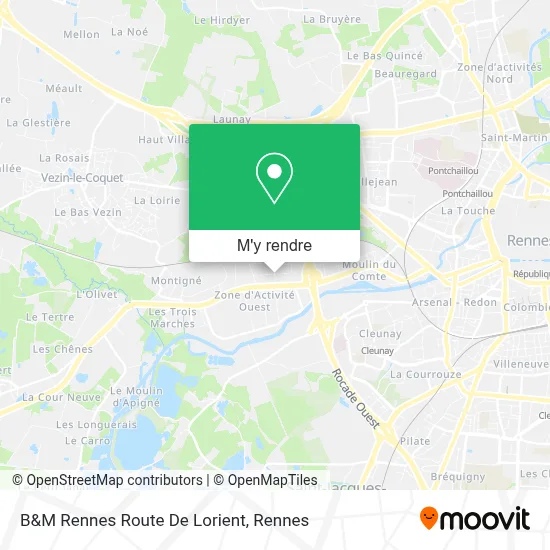 B&M Rennes Route De Lorient plan