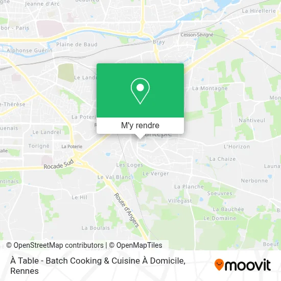 À Table - Batch Cooking & Cuisine À Domicile plan