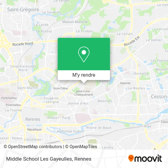 Middle School Les Gayeulles plan