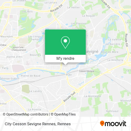 City Cesson Sevigne Rennes plan