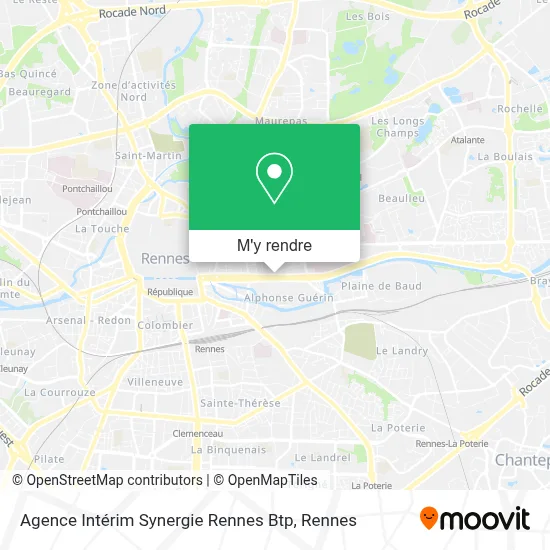 Agence Intérim Synergie Rennes Btp plan