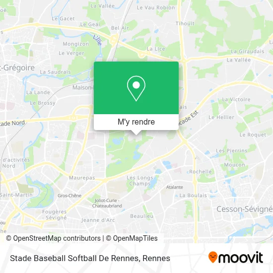 Stade Baseball Softball De Rennes plan
