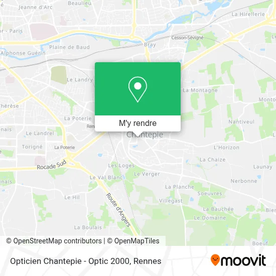 Opticien Chantepie - Optic 2000 plan