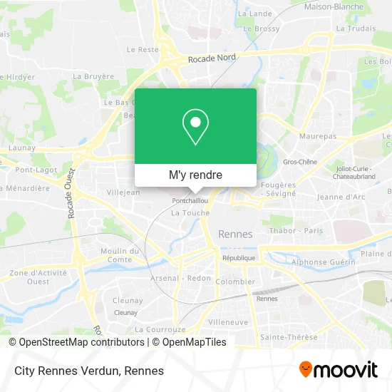 City Rennes Verdun plan