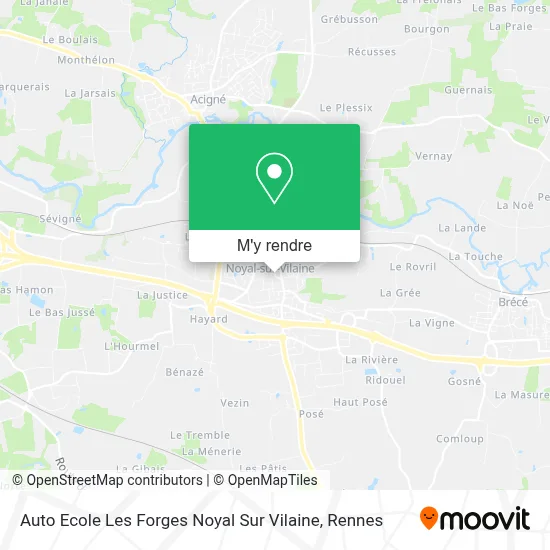 Auto Ecole Les Forges Noyal Sur Vilaine plan