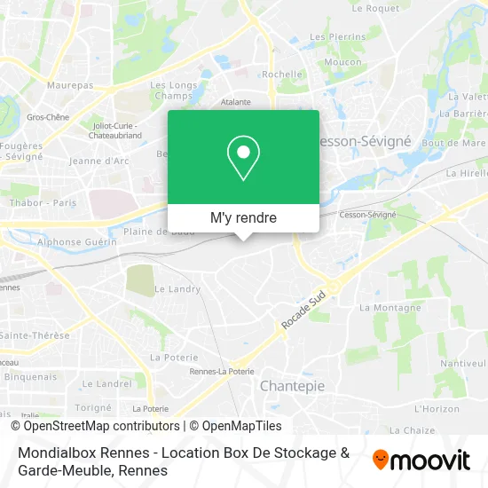 Mondialbox Rennes - Location Box De Stockage & Garde-Meuble plan