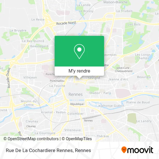Rue De La Cochardiere Rennes plan