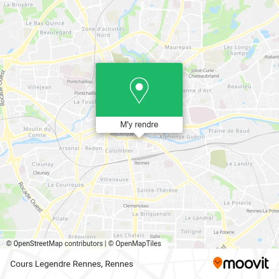 Cours Legendre Rennes plan