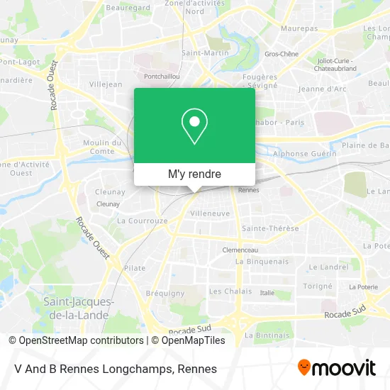 V And B Rennes Longchamps plan