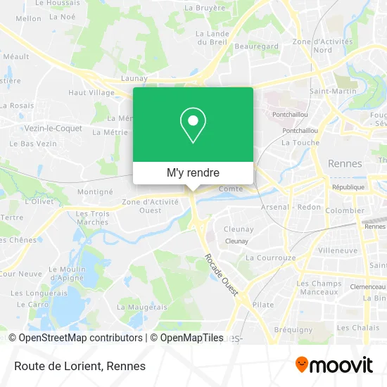 Route de Lorient plan