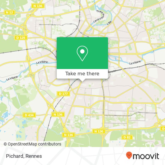 Pichard, 160 Rue de Nantes 35000 Rennes plan