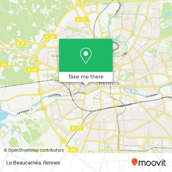 Le Beaucarnéa, 36 Rue Vaneau 35000 Rennes plan