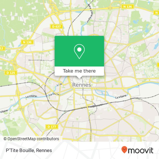 P'Tite Bouille, 3 Rue de Penhoet 35000 Rennes plan