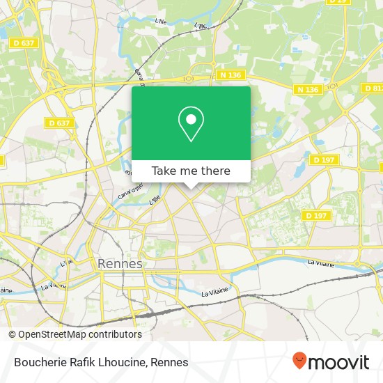 Boucherie Rafik Lhoucine, 1 Square Saint-Exupéry 35700 Rennes plan