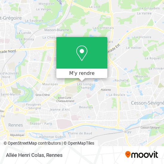 Allée Henri Colas plan
