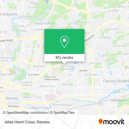 Allée Henri Colas plan