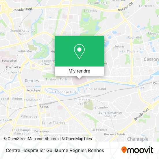 Centre Hospitalier Guillaume Régnier plan