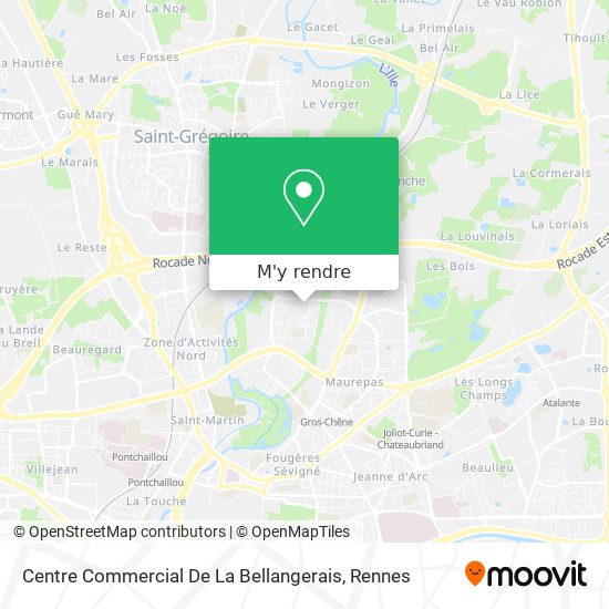 Centre Commercial De La Bellangerais plan