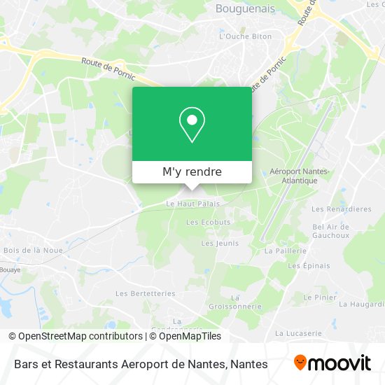 Bars et Restaurants Aeroport de Nantes plan