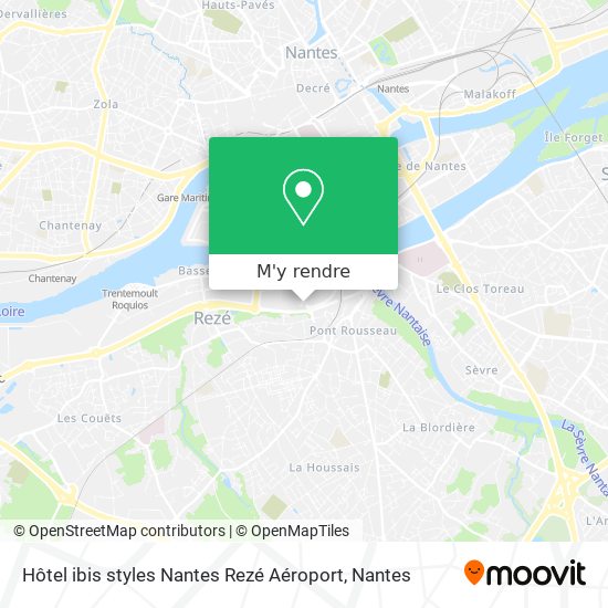 Hôtel ibis styles Nantes Rezé Aéroport plan