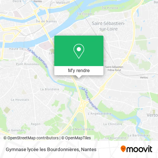 Gymnase lycée les Bourdonnières plan
