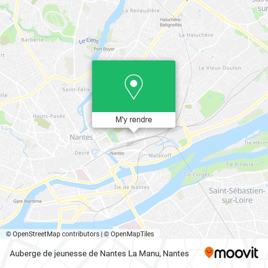 Auberge de jeunesse de Nantes La Manu plan