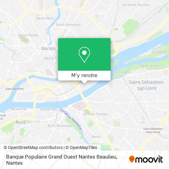 Banque Populaire Grand Ouest Nantes Beaulieu plan