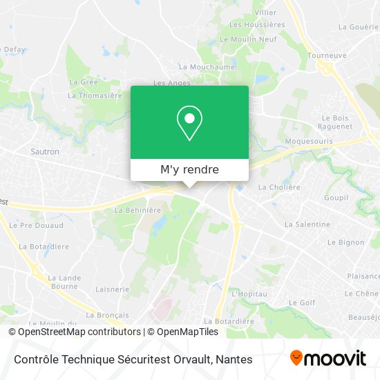 Contrôle Technique Sécuritest Orvault plan